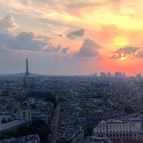 Parisian sunset from top of the Zamansky tower